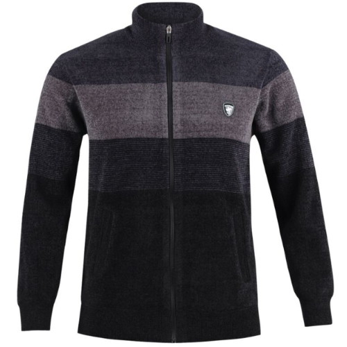 럭스골프  배색 라인 집업 기모 니트 가디건 JP4W701