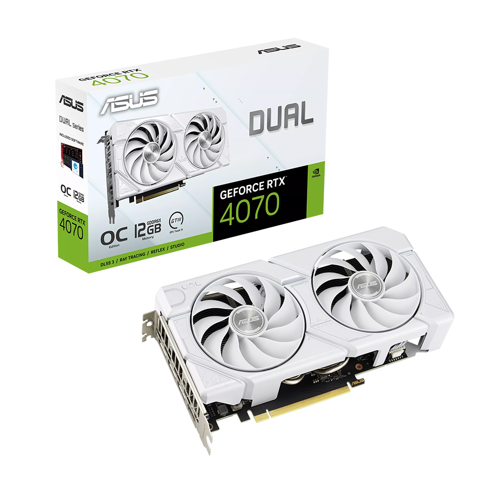 DUAL  지포스 RTX 4070 O12G EVO OC D6X 12GB White 인텍앤컴퍼니