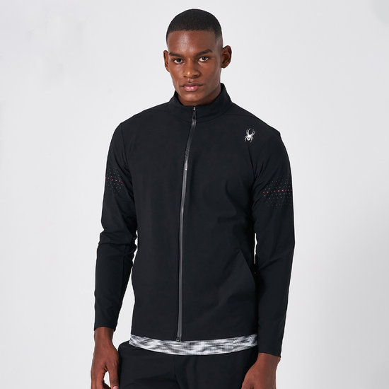 스파이더  프로웹쿨 냉감 트리코트 트레이닝 집업 SPKMCNFT204MBLK