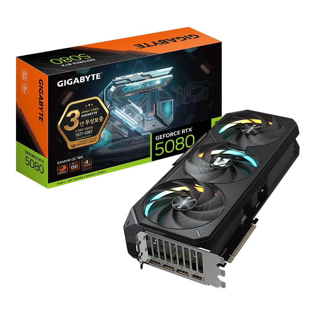GIGABYTE  지포스 RTX 5080 GAMING OC D7 16GB 제이씨현