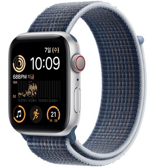 Apple  워치 SE 2세대 44mm Cellular 실버 알루미늄 중고