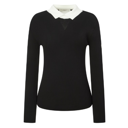 LF 헤지스골프 컬러배색 카라니트 HWSW5A211BK