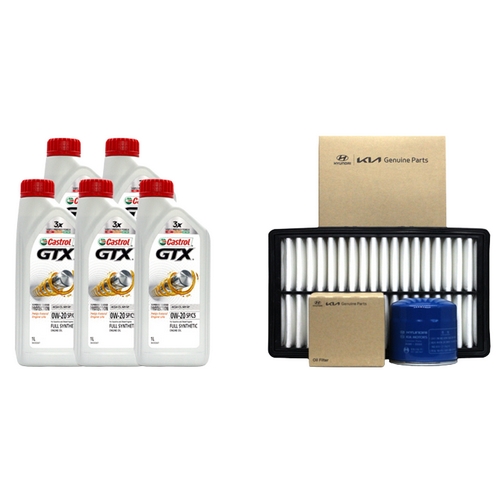 캐스트롤  GTX SP C5 0W20 5L + 순정필터 현대 더 뉴 코나 가솔린