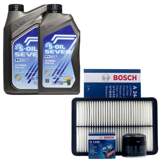 에스오일  세븐 EV 하이브리드 0W20 5L + 보쉬필터 기아 K7 프리미어 하이브리드