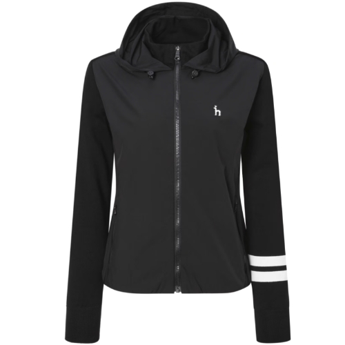 LF 헤지스골프 소재 배색 후드집업 가디건 HWSW5A111BK