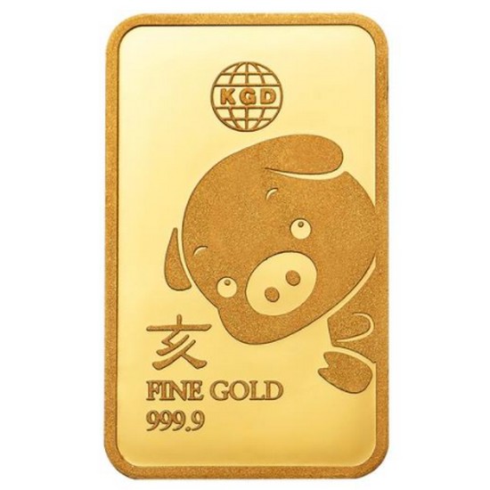 한국금다이아몬드  순금 돼지 골드바 3.75g