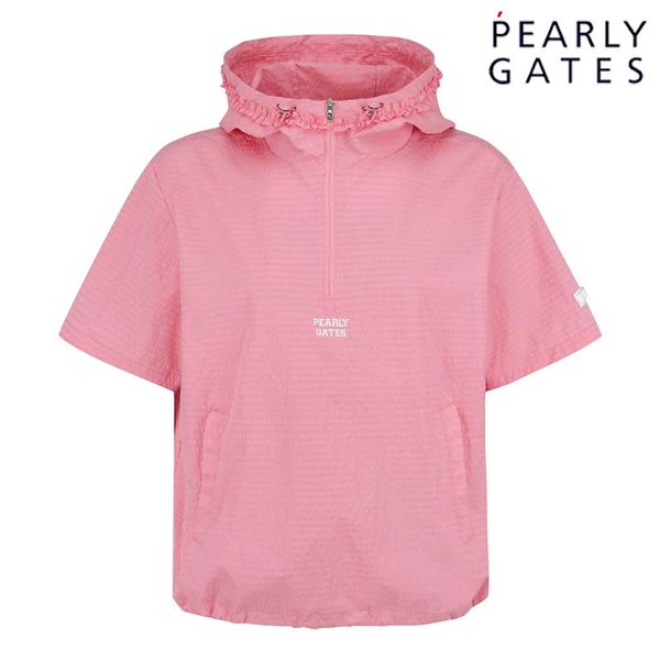 크리스패션 파리게이츠 시어서커 하프 집업 반팔 후드 아노락 521E1JP282_PK