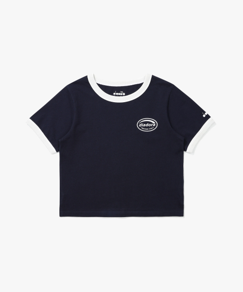 디아도라 위켄드 링거 반팔 티셔츠 D5122LRS22NVD