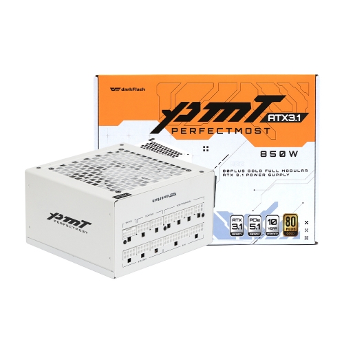 darkFlash  퍼펙트모스트 850W 80PLUS골드 풀모듈러 ATX3.1 화이트