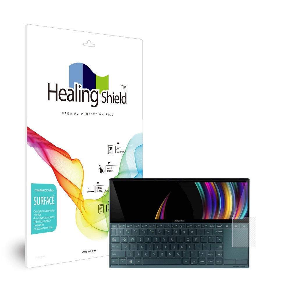 폰트리 힐링쉴드 ASUS 젠북 듀오 UX481FL 무광 외부보호필름 팜레스트/터치패드 2매