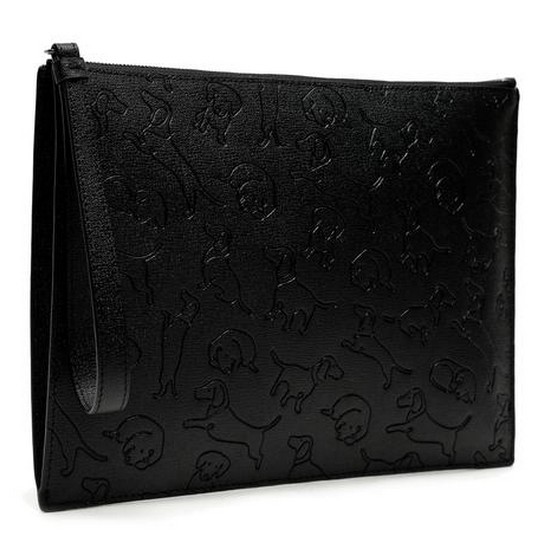 닥스 가죽 강아지 프린팅 클러치백 DBBA9E466BK