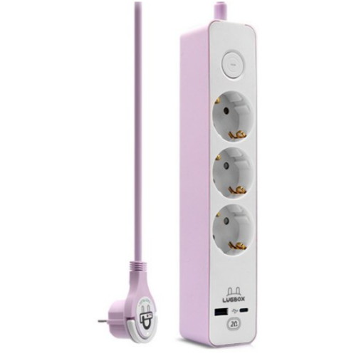 러그박스  3구 16A 메인스위치 C타입 USB 납작 멀티탭