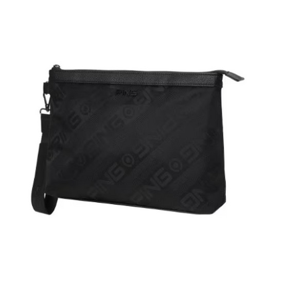 핑  로고 자가드 클러치백 111E1BG001