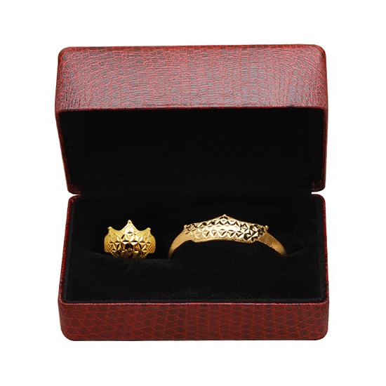 혼골드모아 골드모아 왕관 돌반지 1.87g 아기 팔찌 5.62g 세트