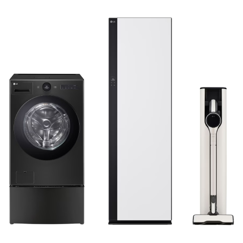LG전자 트롬 오브제컬렉션 워시콤보 FH25KAX + 스타일러 SC5MSR82H + 청소기 AX920BWE