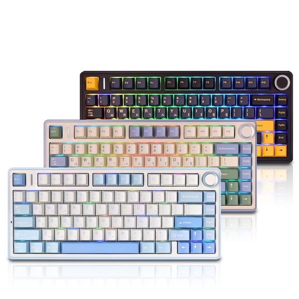 AULA  F75 유무선 기계식 다크블루 한글