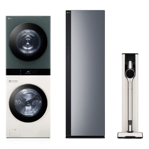 LG전자 트롬 오브제컬렉션 워시타워 WL21EGZU + 스타일러 SC5GMR52 + 청소기 AX920BWE