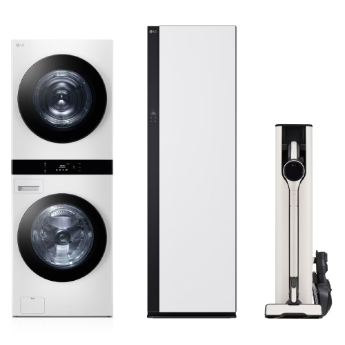 LG전자 트롬 오브제컬렉션 워시타워 WL21WDU + 스타일러 SC5MSR82H + 청소기 AX948BWE