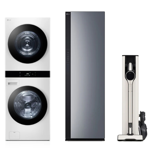 LG전자 트롬 오브제컬렉션 워시타워 WL21WDU + 스타일러 SC5GMR52 + 청소기 AX948BWE