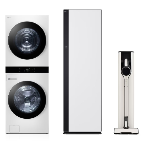 LG전자 트롬 오브제컬렉션 워시타워 WL21WDU + 스타일러 SC5MSR82H + 청소기 AX920BWE