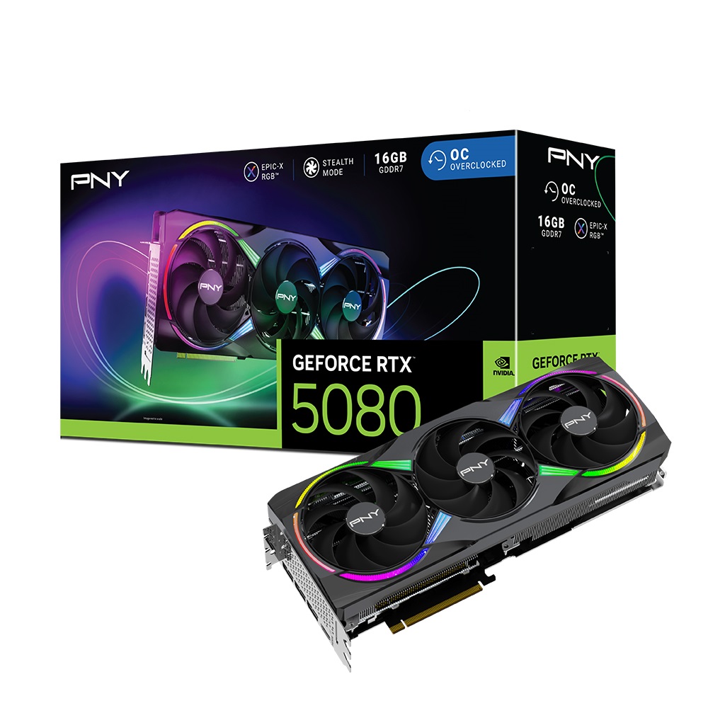 PNY  지포스 RTX 5080 EPIC-X RGB OC D7 16GB Triple Fan 한성컴퓨터