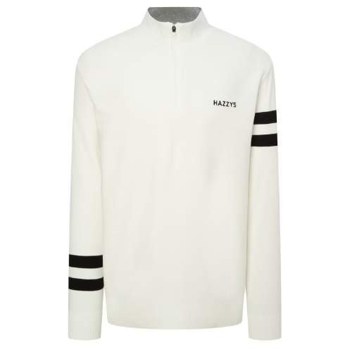 LF 헤지스골프 라인배색 반집업니트 HUSW5A212OW