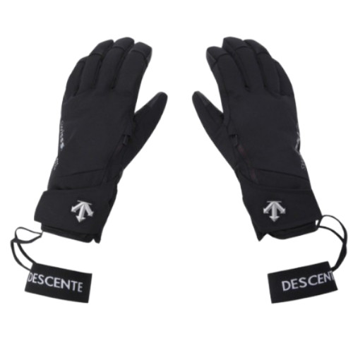 데상트  패브릭 스키 장갑 블랙