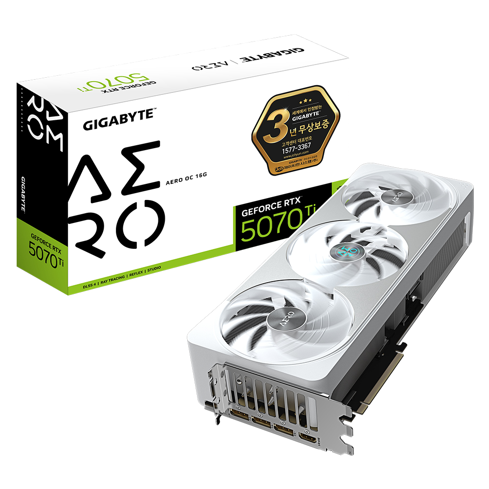 GIGABYTE  지포스 RTX 5070 Ti AERO OC D7 16GB 제이씨현
