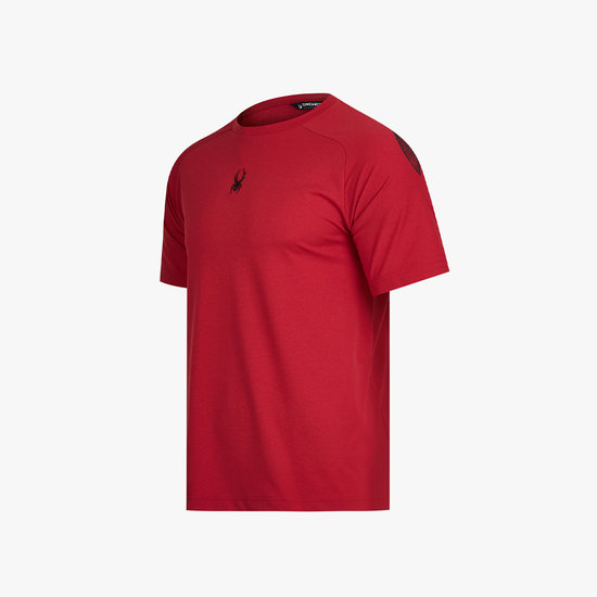 스파이더 빅 레터 로고 티셔츠 SPKMCNRS203M-RED