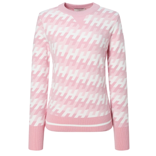 헤지스골프 H 패턴 홀겹 긴팔 스웨터 HWSW5A201P2