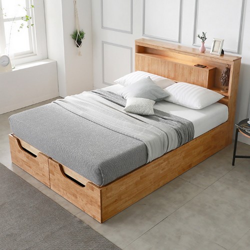 퍼니홈 크로코 리프트업 수납 침대 D