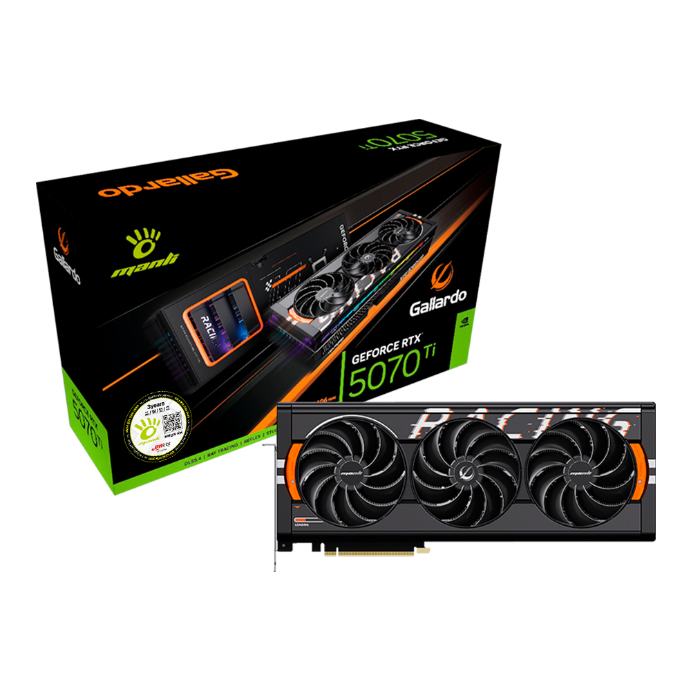 Manli  지포스 RTX 5070 Ti Gallardo OC D7 16GB 대원씨티에스