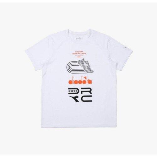 디아도라 DRC 그래픽 러닝 반팔 티셔츠 D5123RRS10WHT