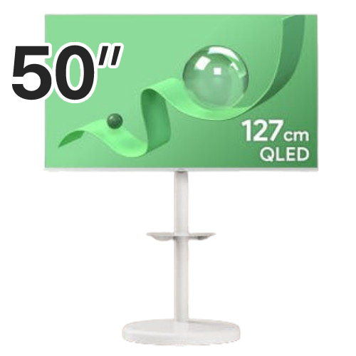 더함 우버 AMG 리얼 화이트 스마트 50 QLED 120HZ 돌비 AI 구글 5.0 이동형 패키지