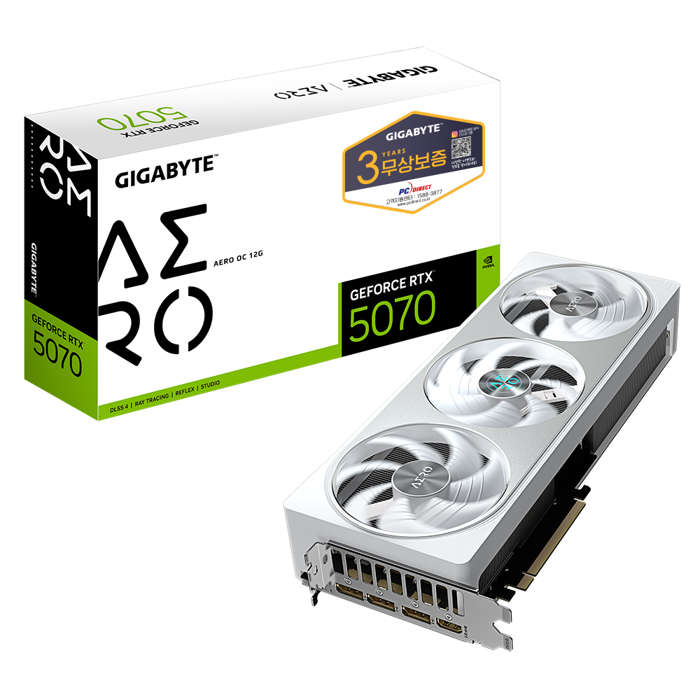 GIGABYTE  지포스 RTX 5070 AERO OC D7 12GB 피씨디렉트
