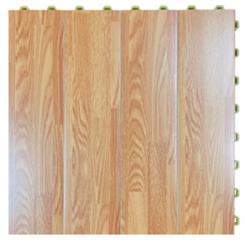매직크린  틈없는 조립식 데크타일 우드색 본판 2P + 마감재 1P