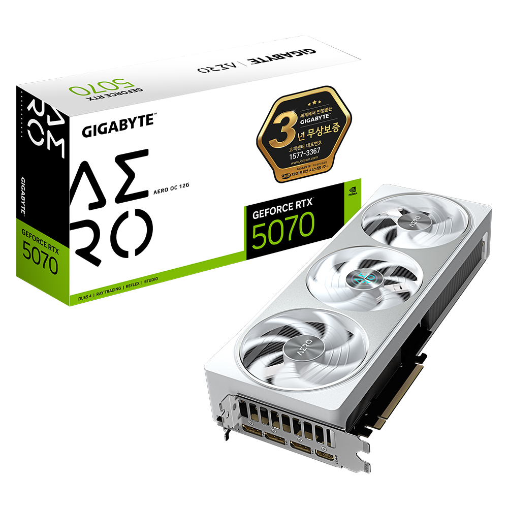 GIGABYTE  지포스 RTX 5070 AERO OC D7 12GB 제이씨현