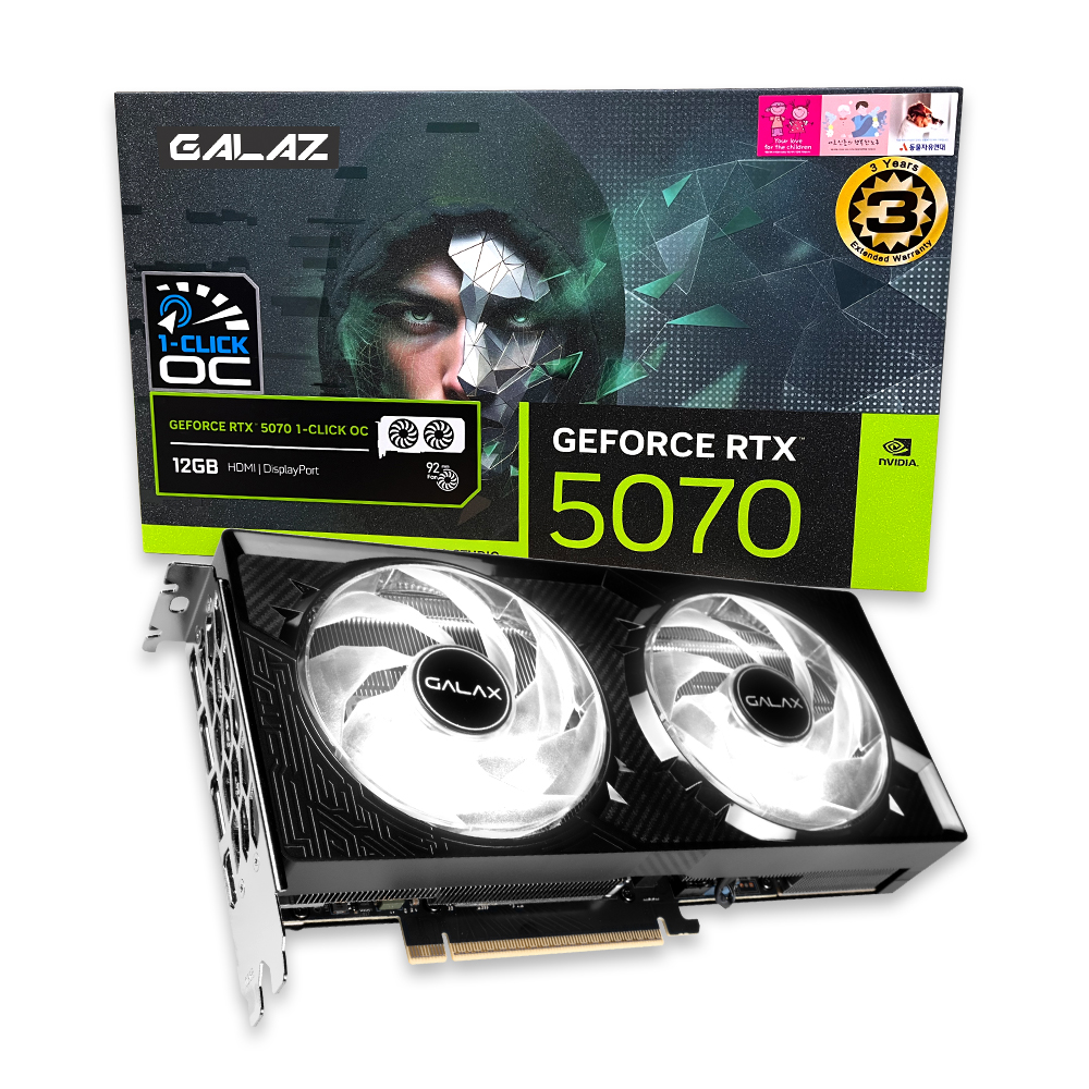 갤럭시 GALAZ 지포스 RTX 5070 BLACK OC D7 12GB