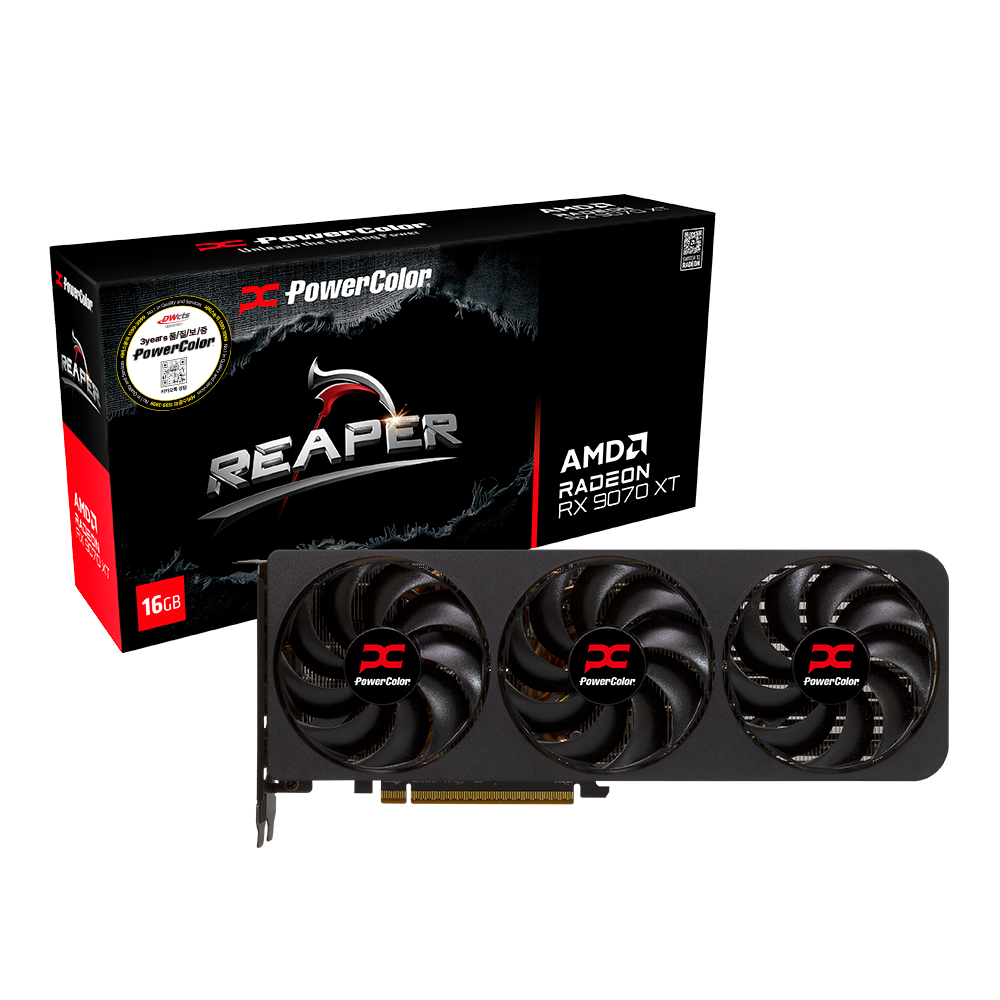 PowerColor  라데온 RX 9070 XT Reaper D6 16GB 대원씨티에스