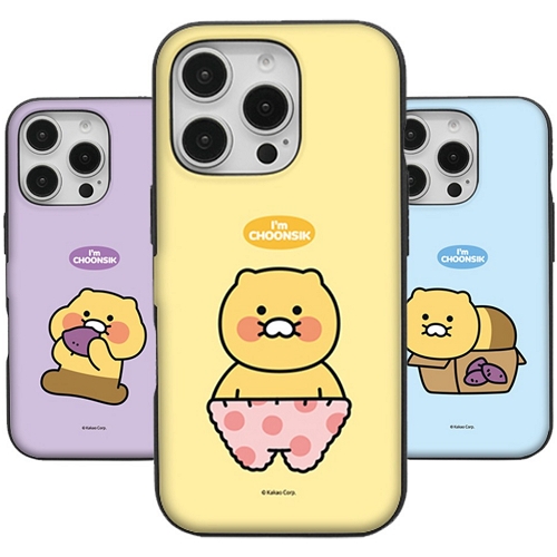 아이콘스 카카오프렌즈 아이폰SE2 춘식이 스탠다드 자석카드 범퍼케이스