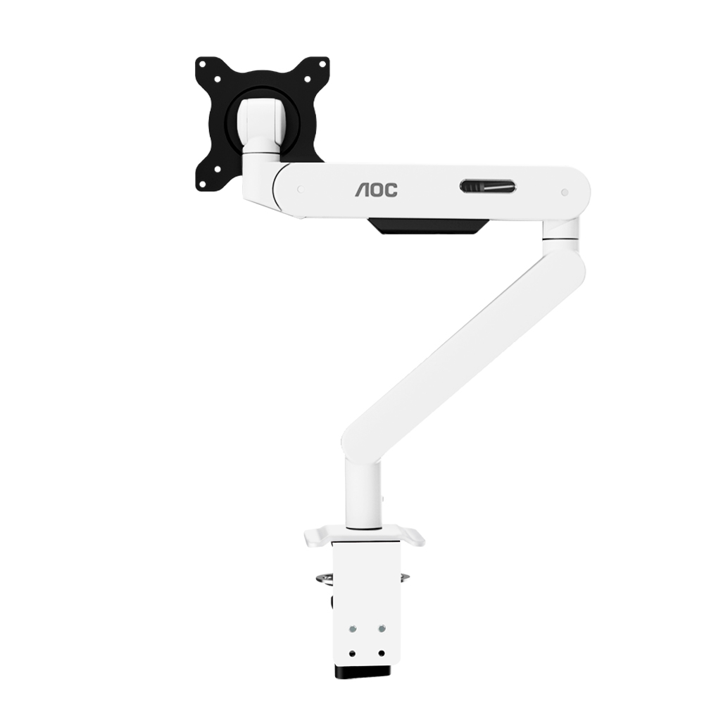 알파스캔 AOC AM402 글래시어 화이트 싱글 모니터암