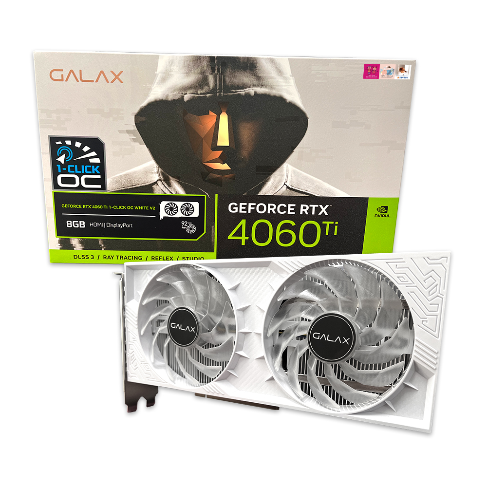 갤럭시 GALAX 지포스 RTX 4060 Ti WHITE OC V2 D6 8GB