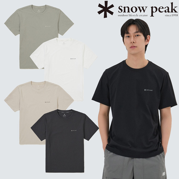스노우피크  에코 퀵드라이 베이직 반팔 티셔츠 S25MMTTS12SK
