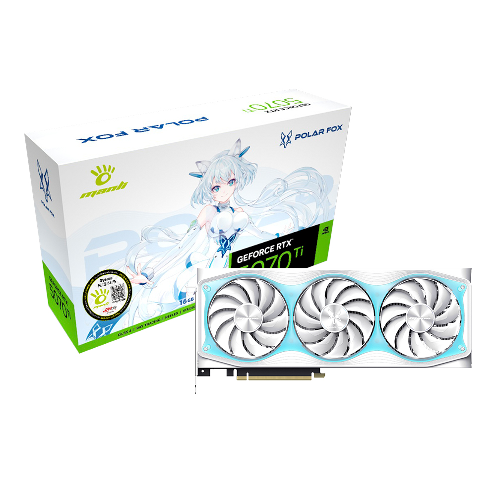 Manli  지포스 RTX 5070 Ti Polar Fox OC D7 16GB 대원씨티에스