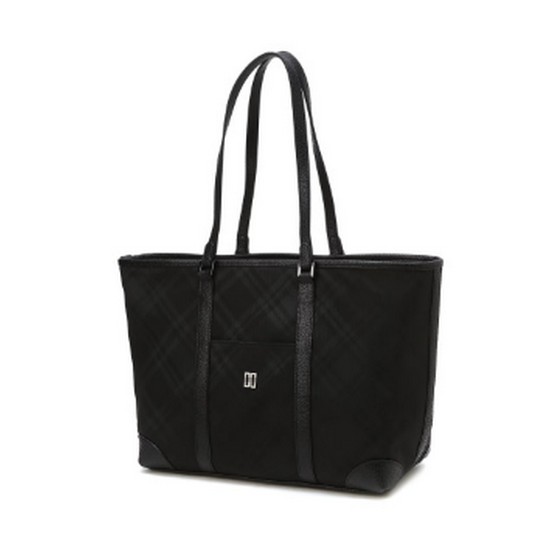 LF 닥스골프 하우스 체크 경량 쇼퍼백 DNGF4F969BK