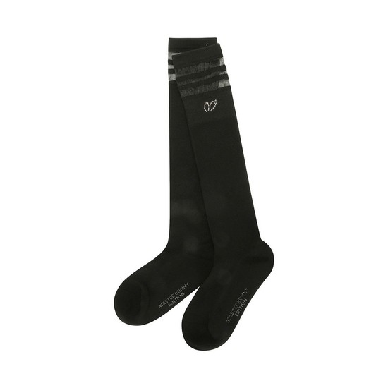 마스터바니에디션  논슬립 시스루 배색 라인 니 삭스 421E1SC105_BK