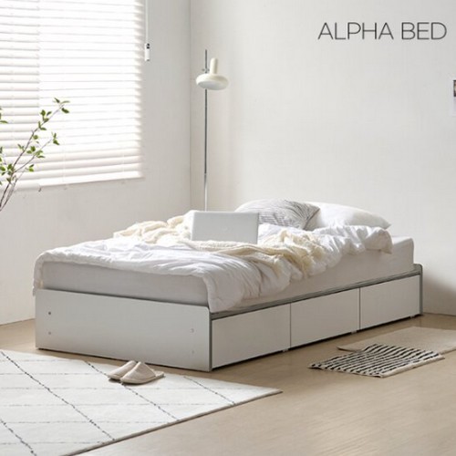 알파침대 프린 무헤드 1단 수납 침대 S