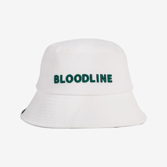 블러드라인  화이트 코듀로이 자수 버킷햇