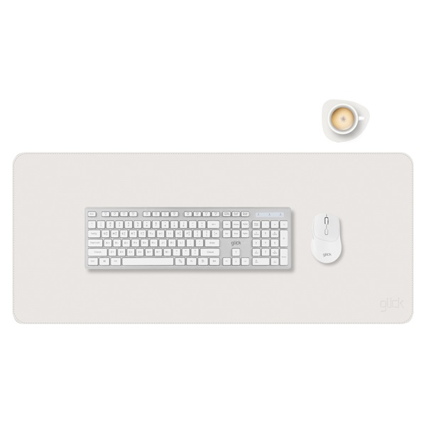 지클릭커  가죽 장패드 데스크 매트 UP with 티코스터