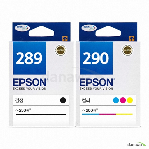 EPSON  정품 289/290 (T289170, T290070) 세트